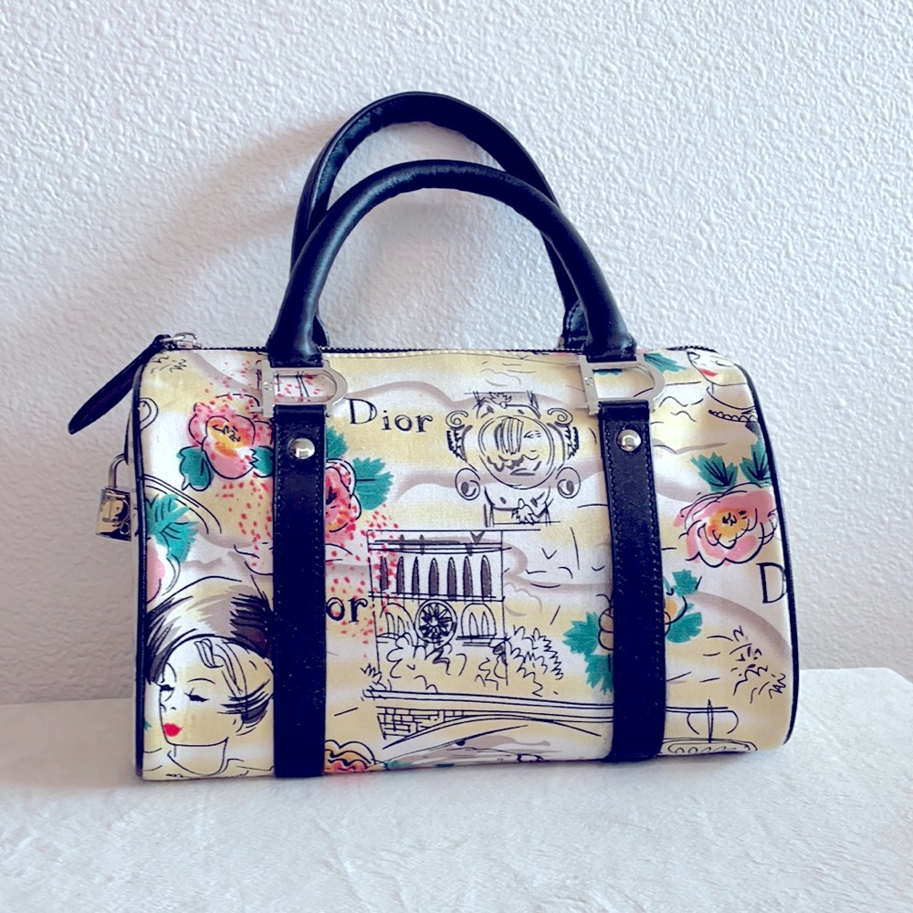 Dior Vintage Paris Trotter Satchel Handbag